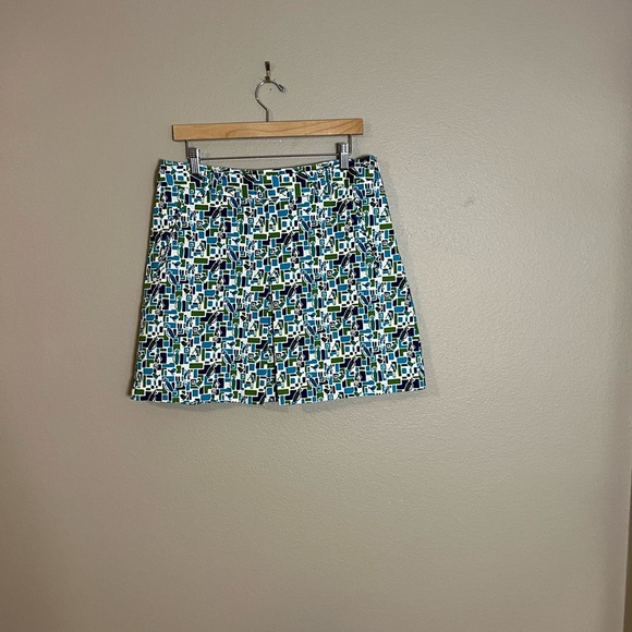 Liz Golf Midcentury Palm Sprigs Print Claiborne Skort/Skirt Size 12 - Picture 8 of 10